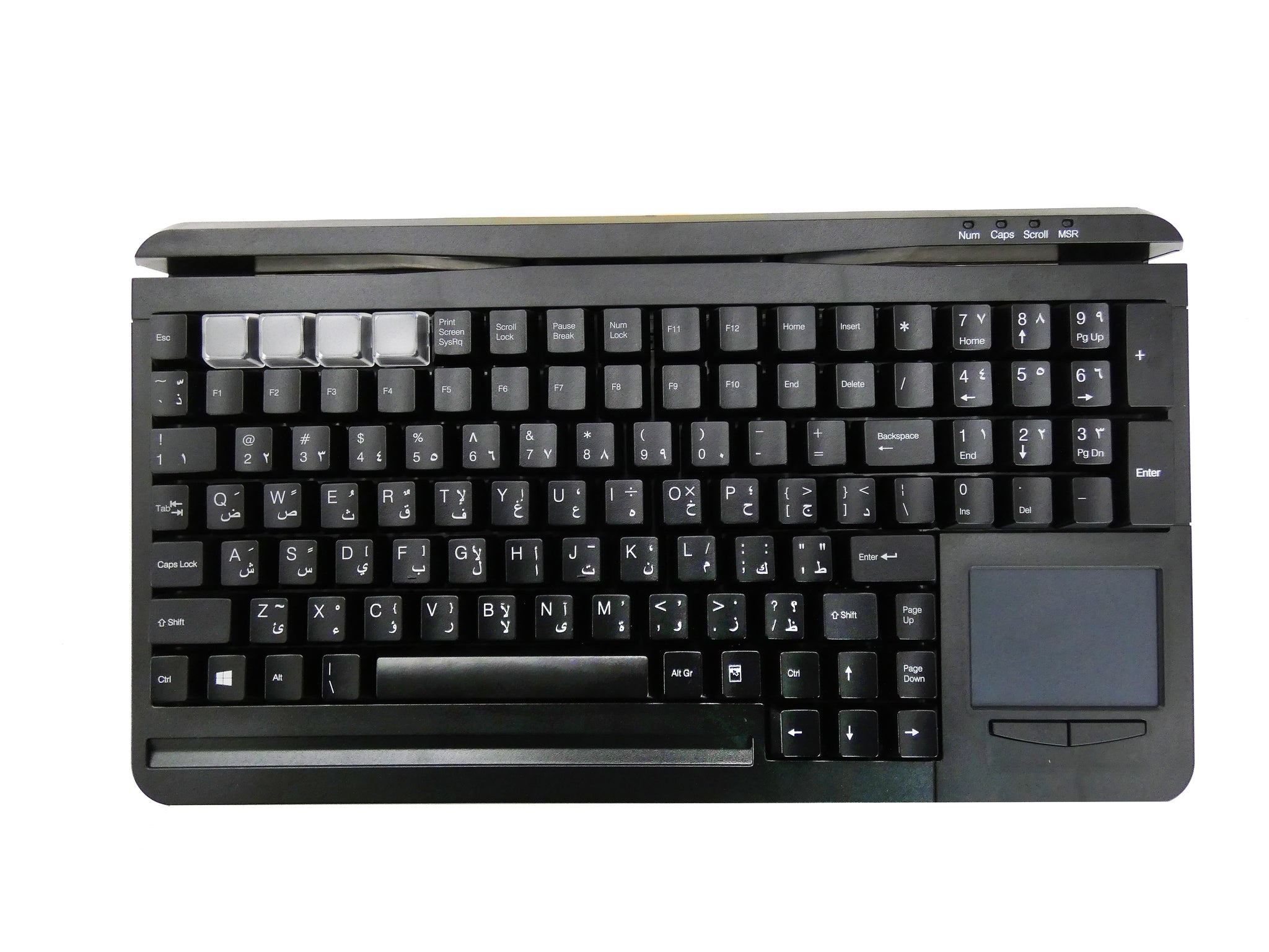 Ceratech KYB500-S109C-AR Wired USB Compact Keyboard, QWERTY (Arabic), Black