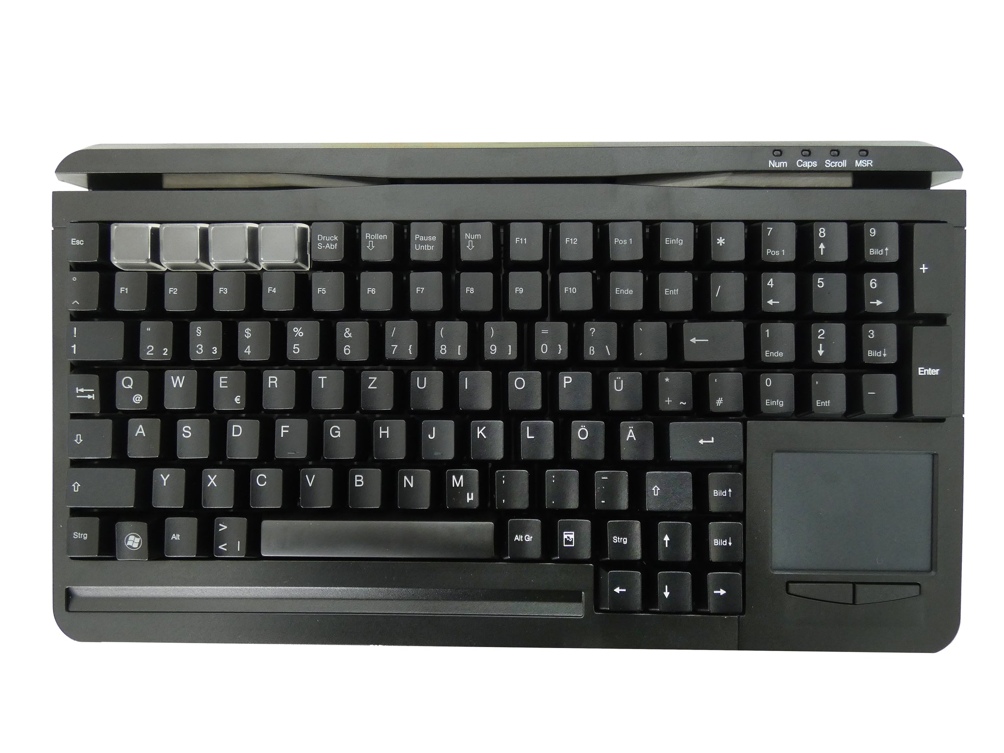 Ceratech KYB500-S109C-GR Wired USB Standard Keyboard, QWERTZ (German), Black