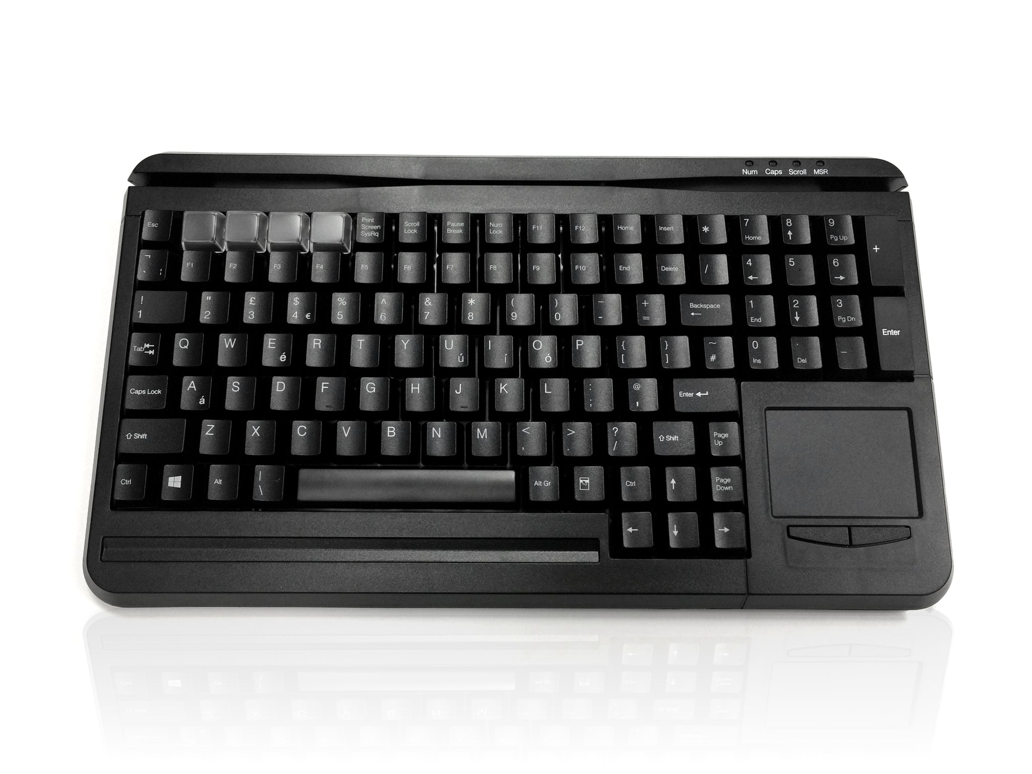 Ceratech KYB500-S109C Wired USB Compact Keyboard, QWERTY (UK), Black
