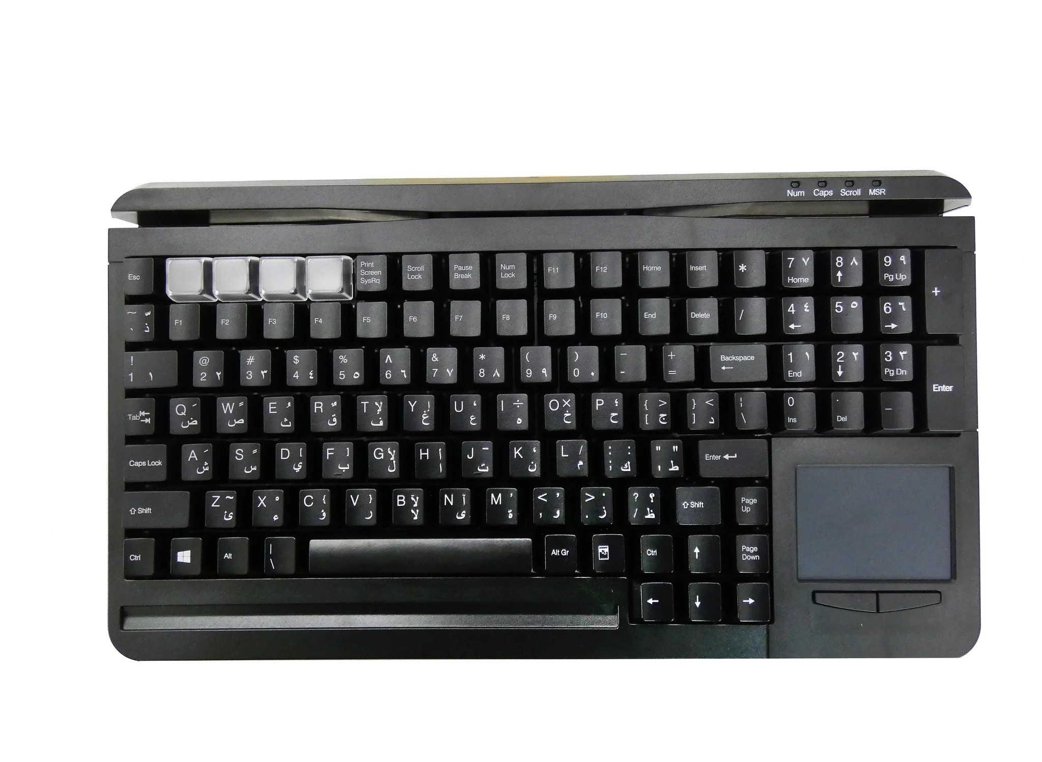 Ceratech KYB500-S109P-AR Wired PS2 Compact Keyboard, QWERTY (Arabic), Black