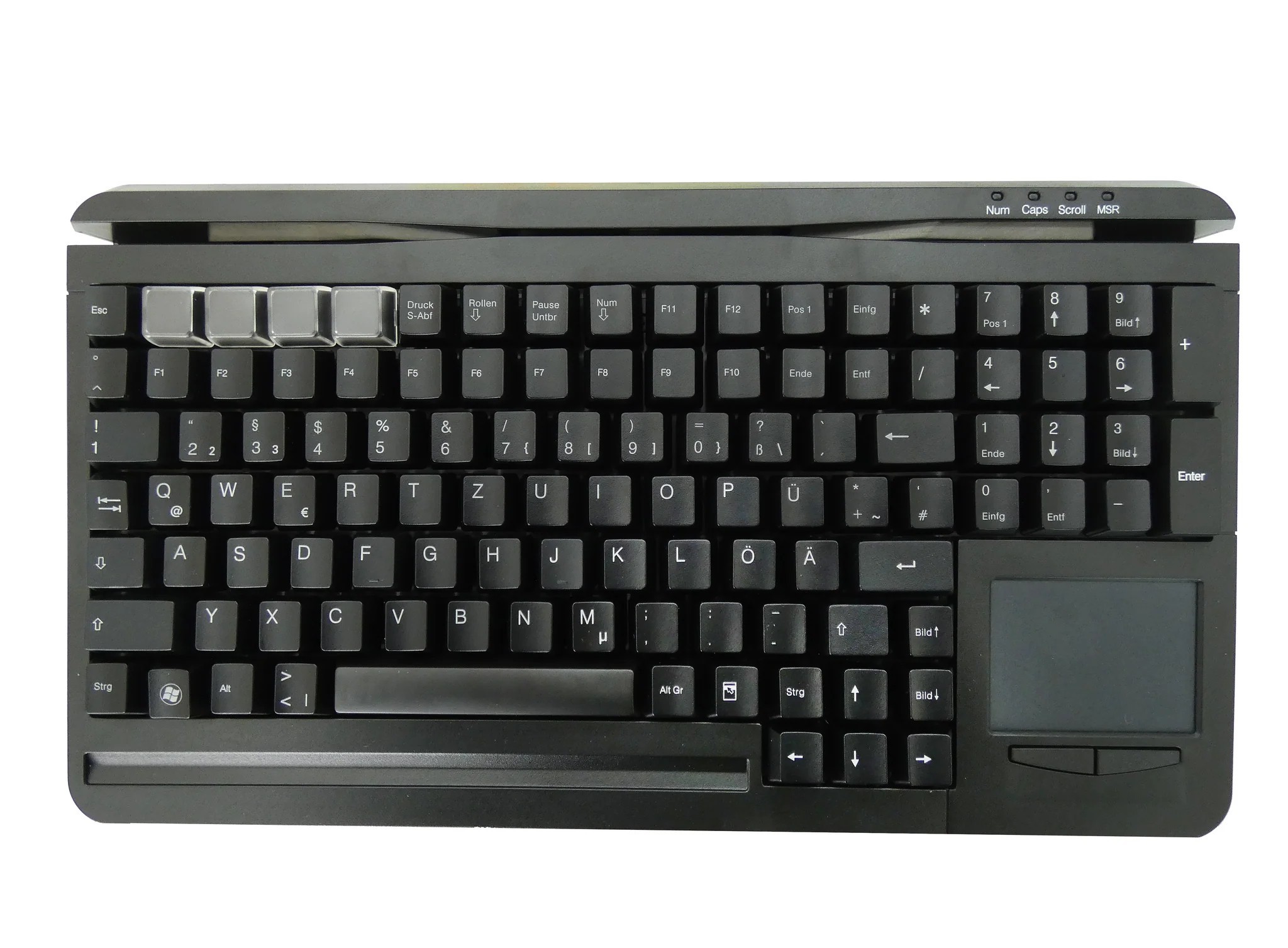 Ceratech KYB500-S109P-GR Wired PS2 Standard Keyboard, QWERTZ (German), Black