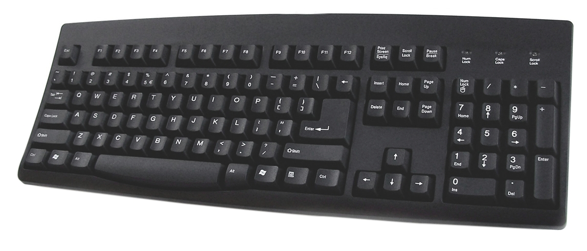 Ceratech Wired USB Standard Keyboard, QWERTY (US), Black
