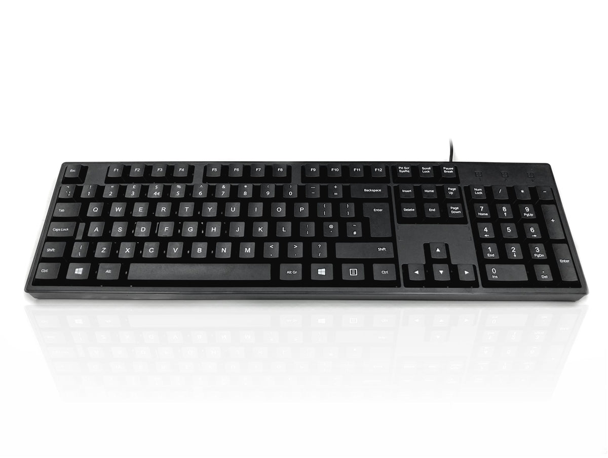 Ceratech KYBAC276-3UBK Wired USB Standard Keyboard, QWERTY (UK), Black