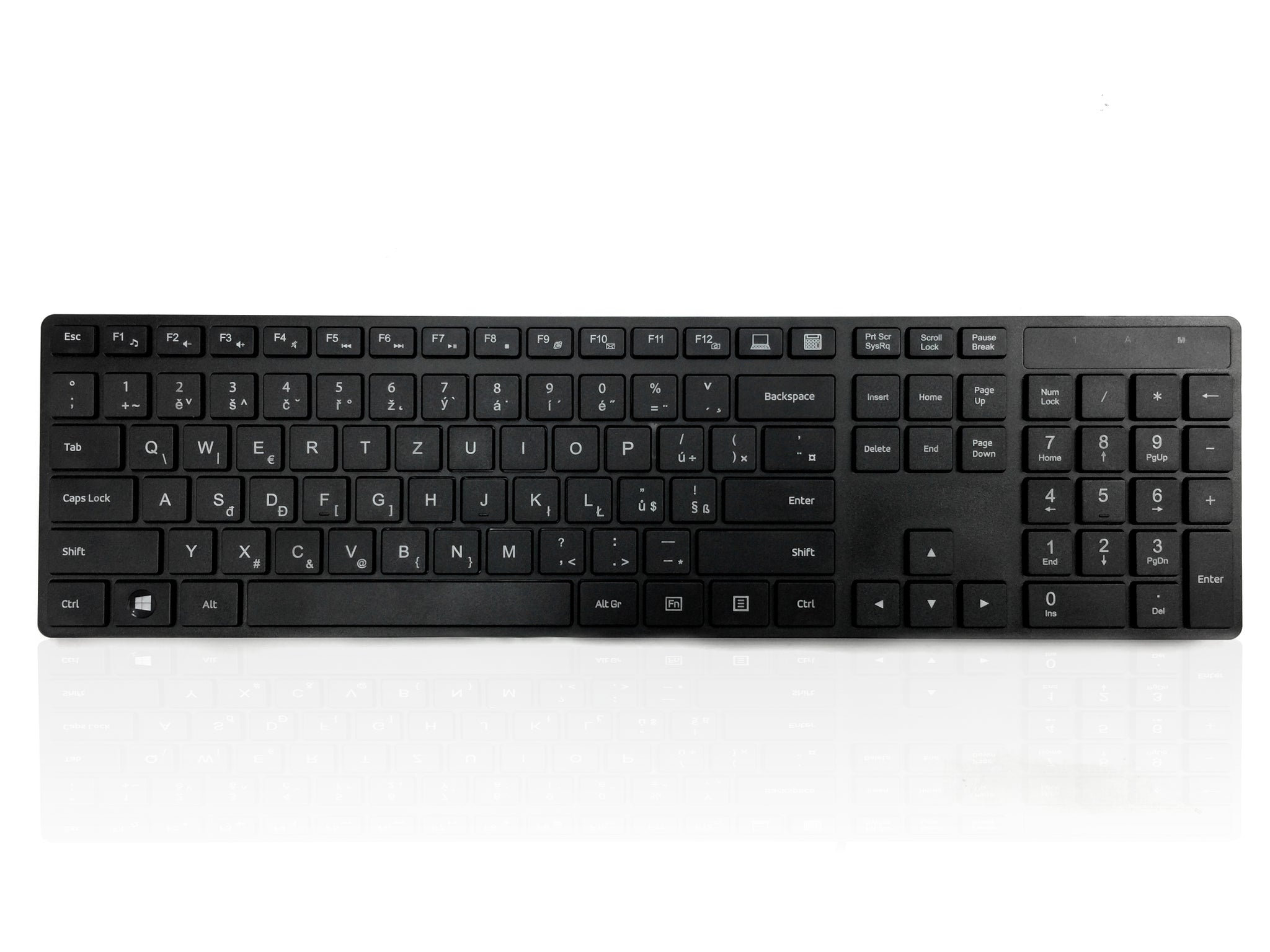 Ceratech KYBAC301-BTBK-CZ Wireless USB Standard Keyboard, QWERTY, Black