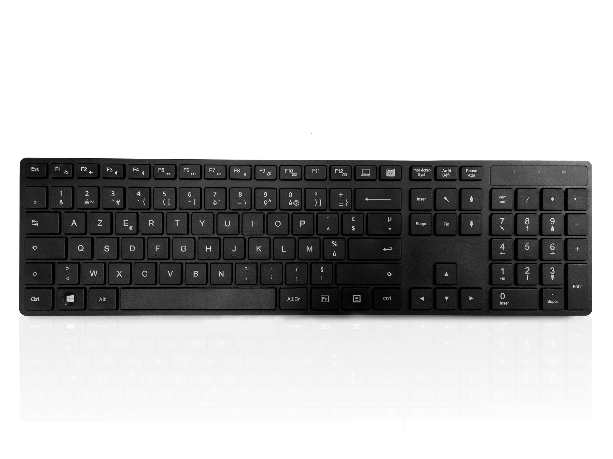 Ceratech KYBAC301-BTBK-FR Wireless USB Standard Keyboard, QWERTY (French), Black
