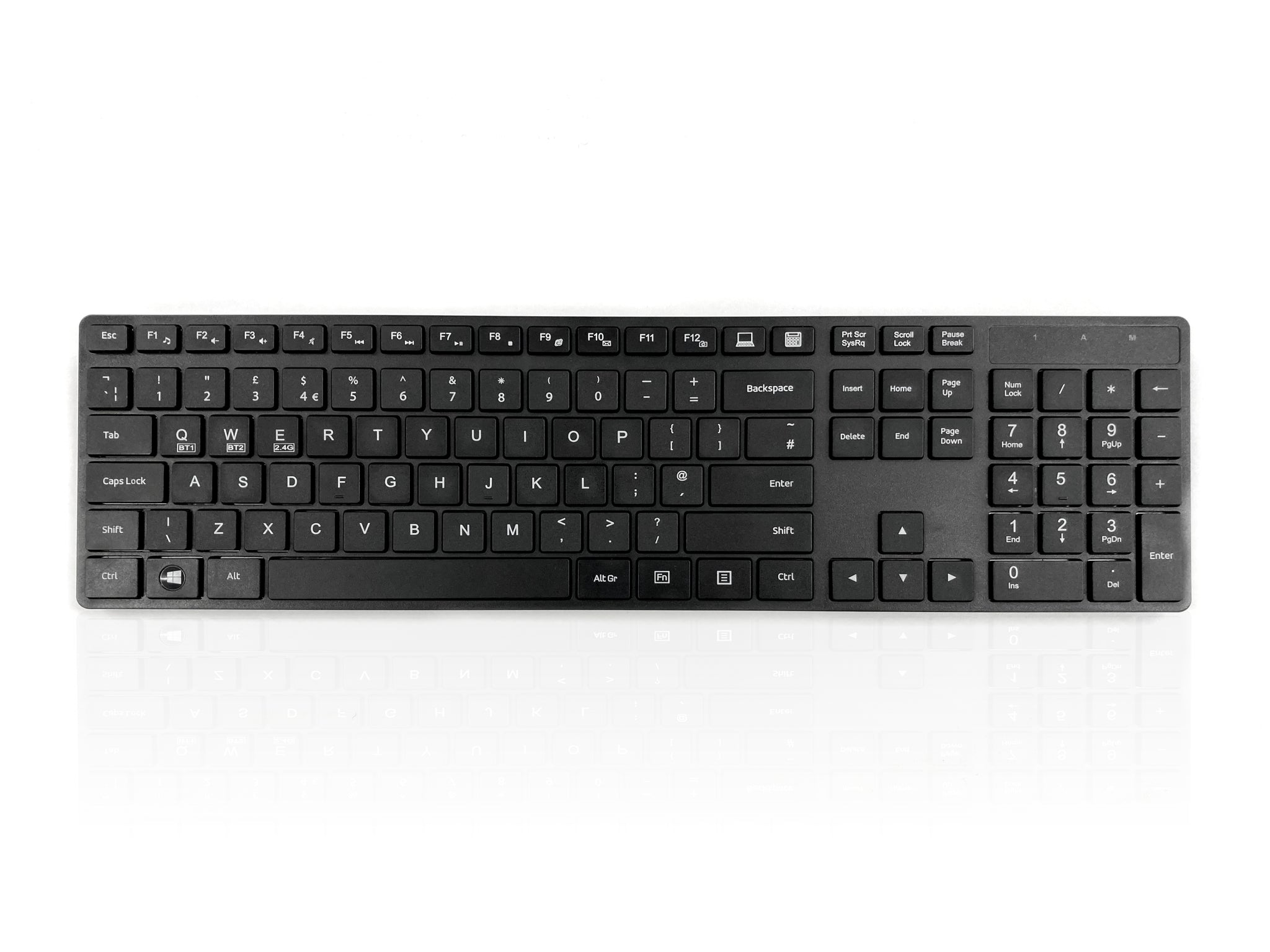 Ceratech KYBAC301-BTBLK Wireless USB Compact Keyboard, QWERTY, Black