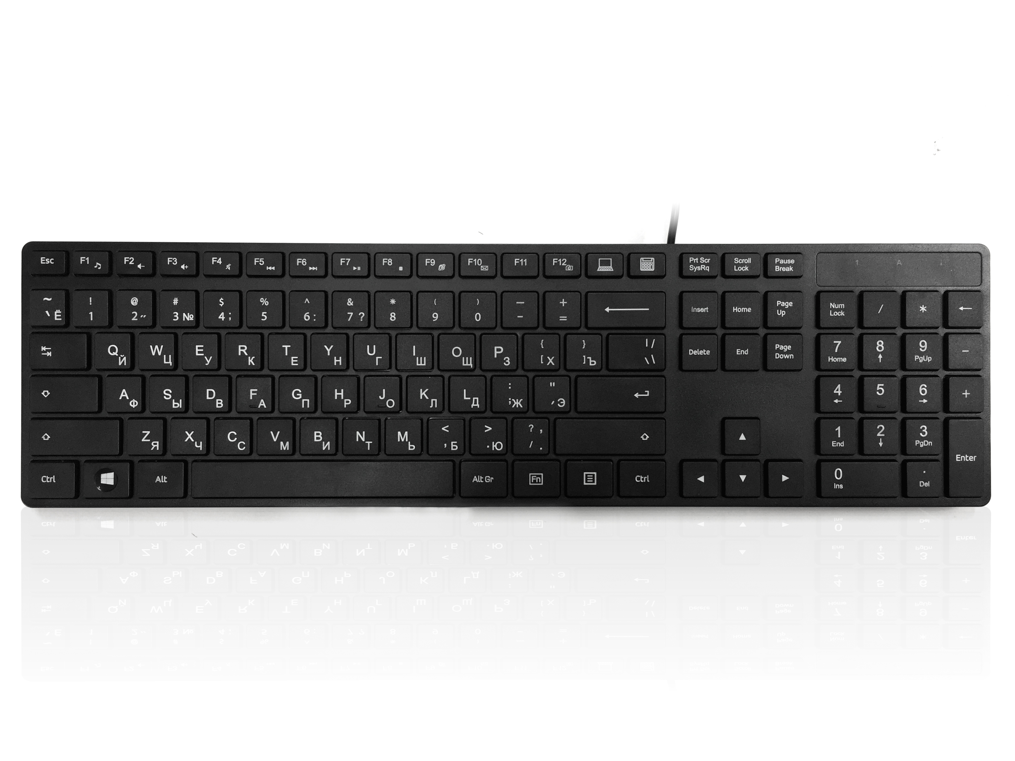 Ceratech KYBAC301-PBLK-CY Wired PS2 Multimedia Keyboard, QWERTY, Black