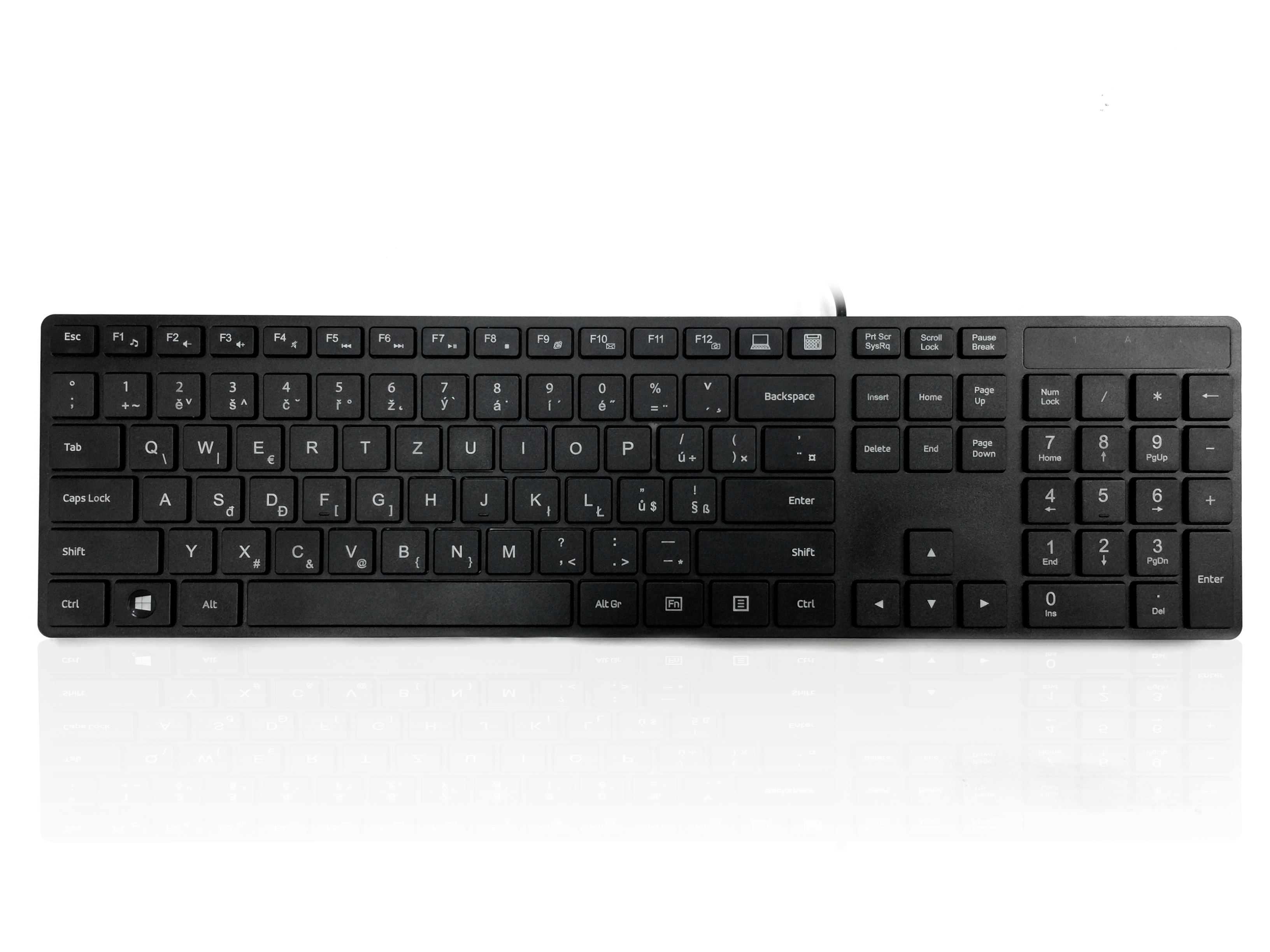 Ceratech KYBAC301-PBLK-CZ Wired PS2 Multimedia Keyboard, QWERTY, Black