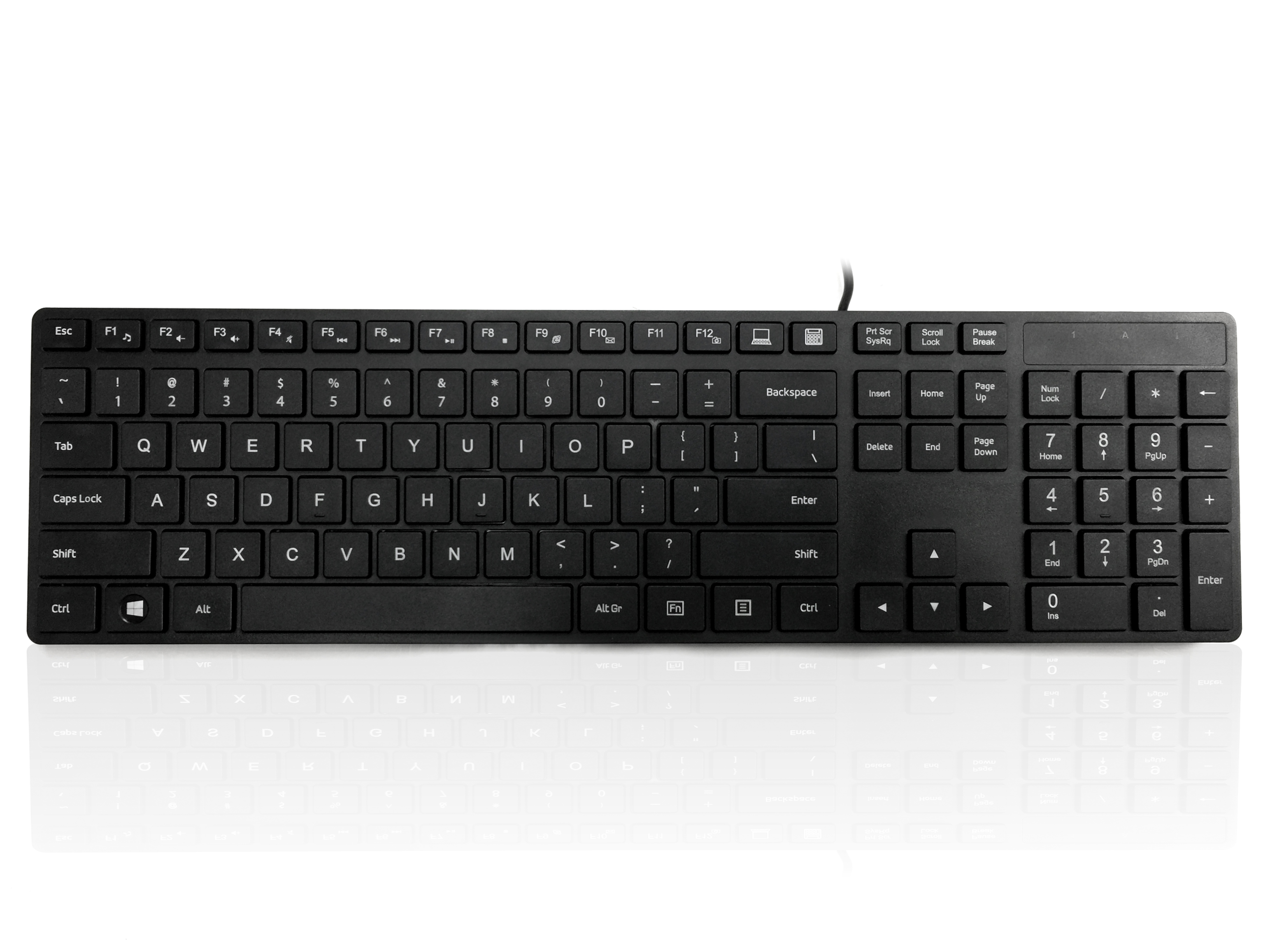 Ceratech KYBAC301-PBLK-US Wired PS2 Multimedia Keyboard, QWERTY (US), Black