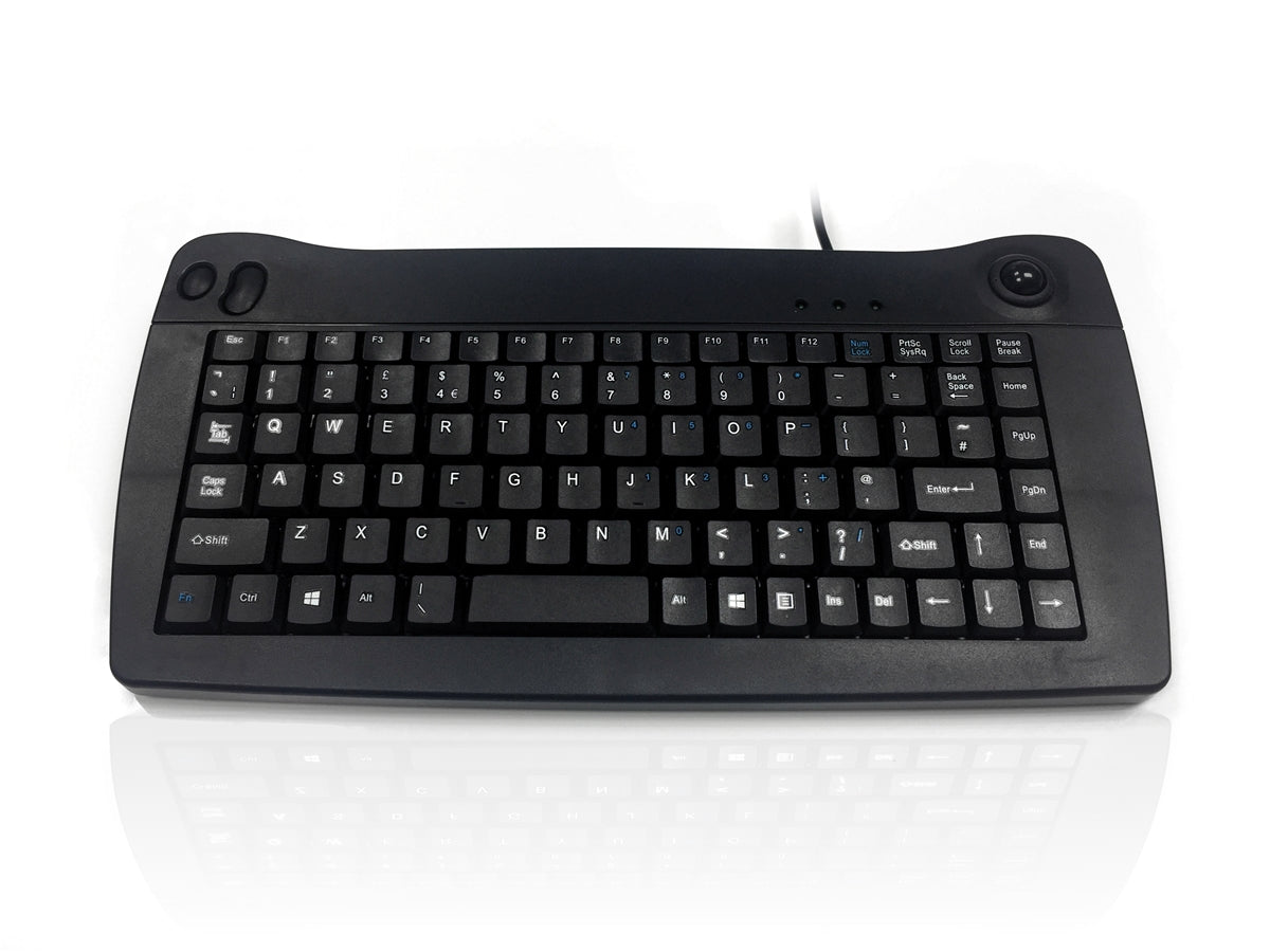 Ceratech KYBAC5010-PS2BLK Wired PS2 Compact Keyboard, QWERTY (UK), Black