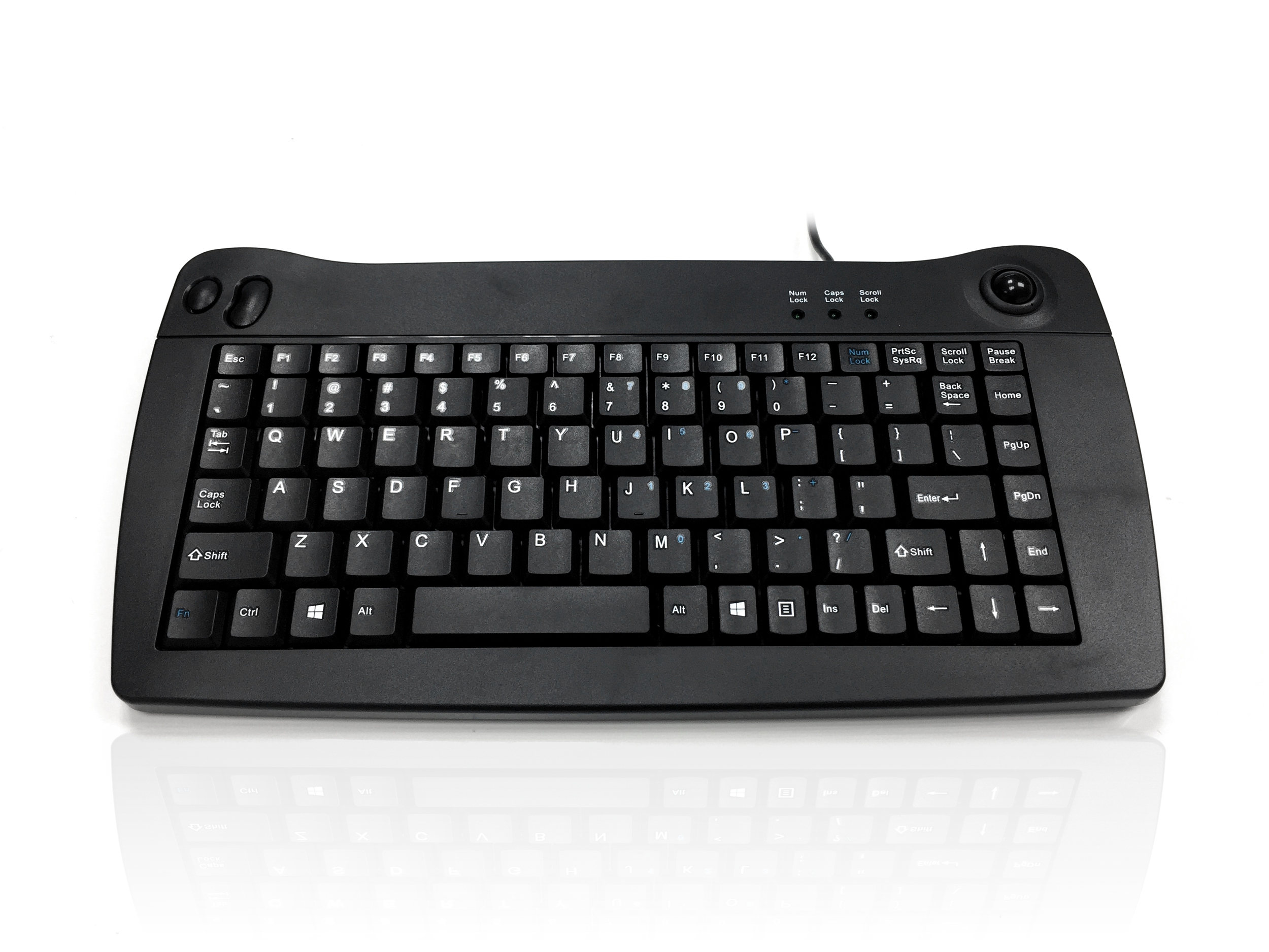 Ceratech KYBAC5010-PS2BUS Wired PS2 Compact Keyboard, QWERTY (US), Black