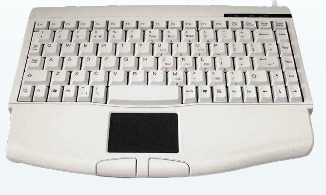 Ceratech KYBAC540-PS2BEI Wired PS2 Compact Keyboard, QWERTY (French), Beige