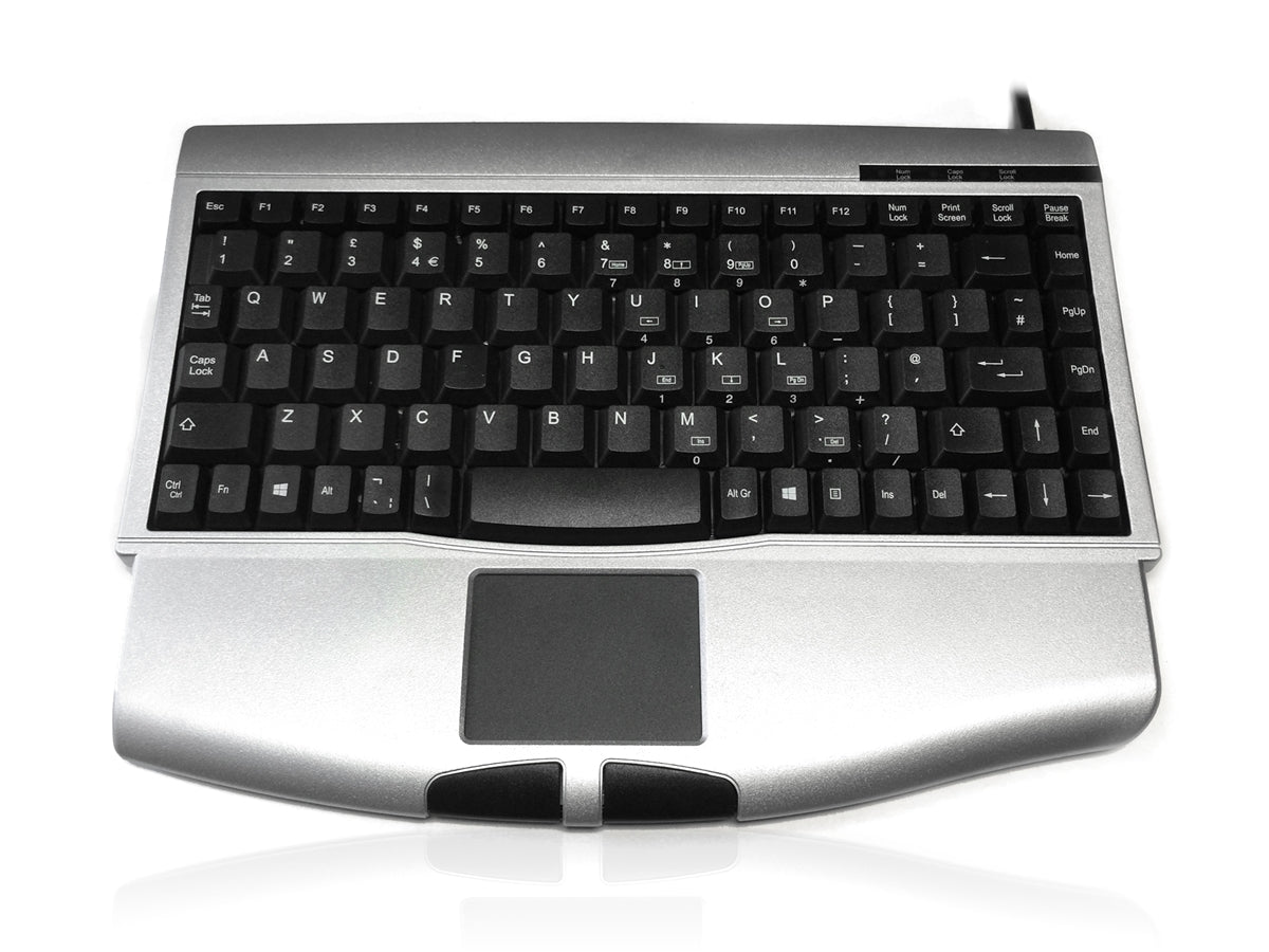 Ceratech KYBAC540-PS2SILV Wired PS2 Compact Keyboard, QWERTY (French), Silver