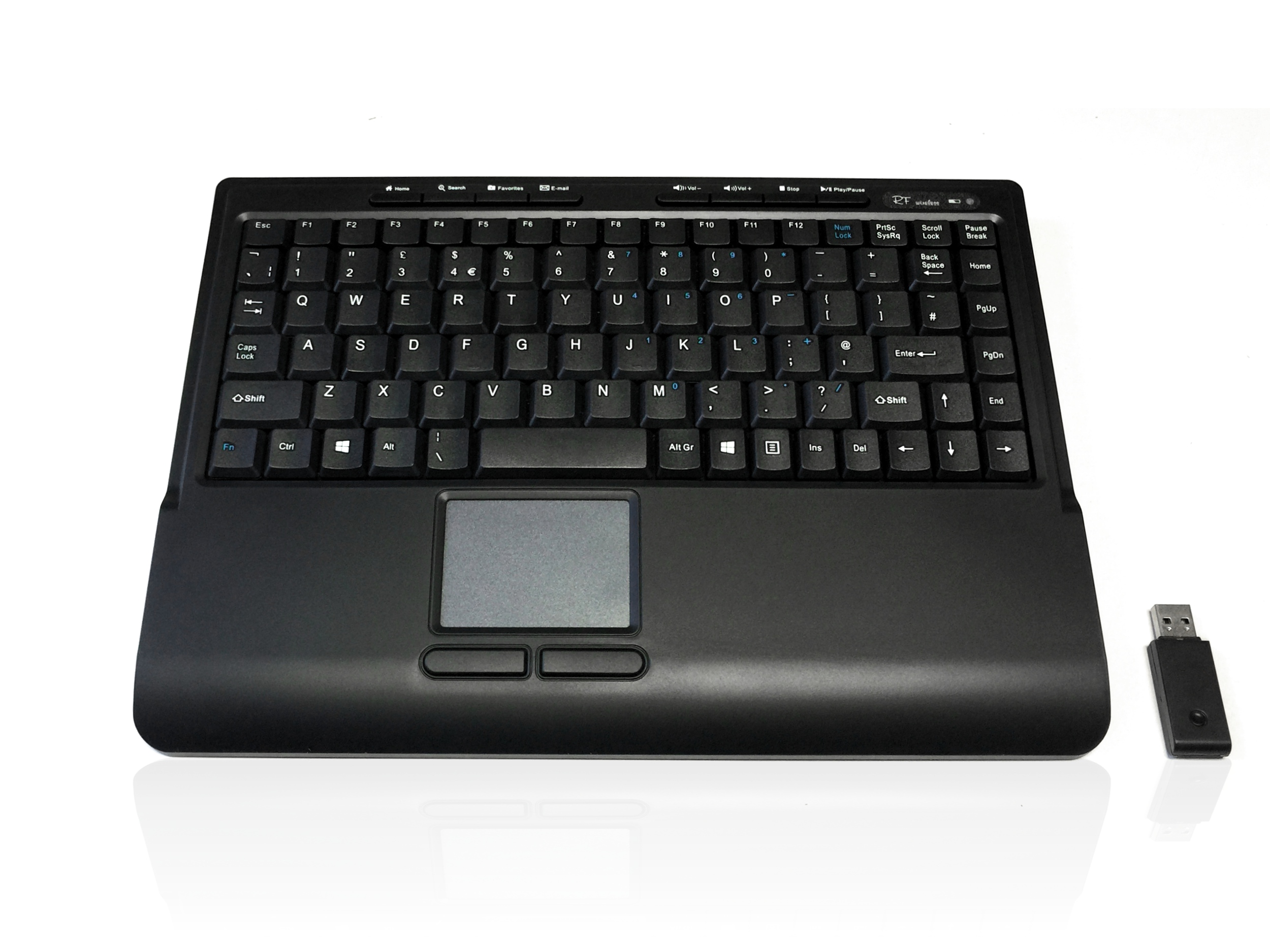 Ceratech KYBAC540-RFMMBK Wired RF Compact Keyboard, QWERTY (French), Black
