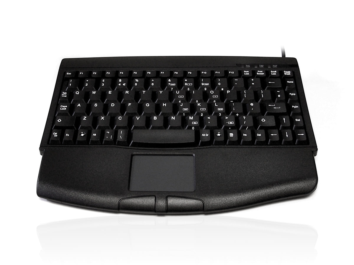 Ceratech KYBAC540-USBBLK Wired USB Compact Keyboard, QWERTY (French), Black