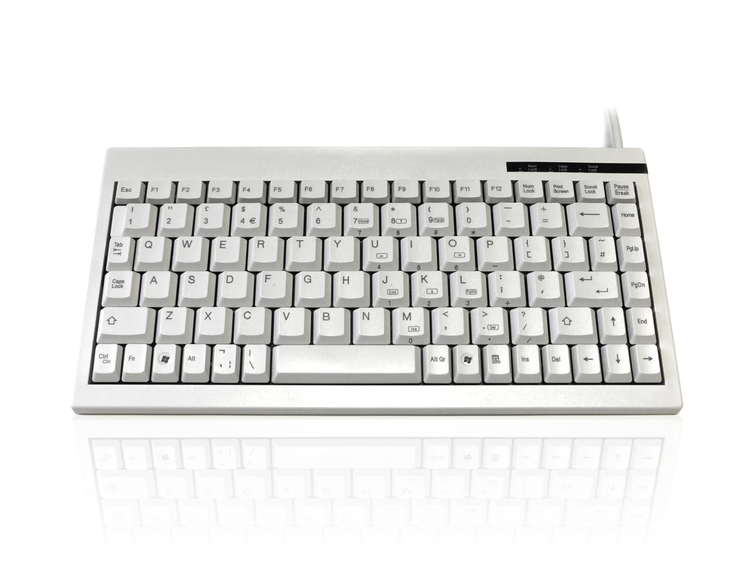Ceratech KYBAC595-PS2 Wired PS2 Compact Keyboard, QWERTY (French), White