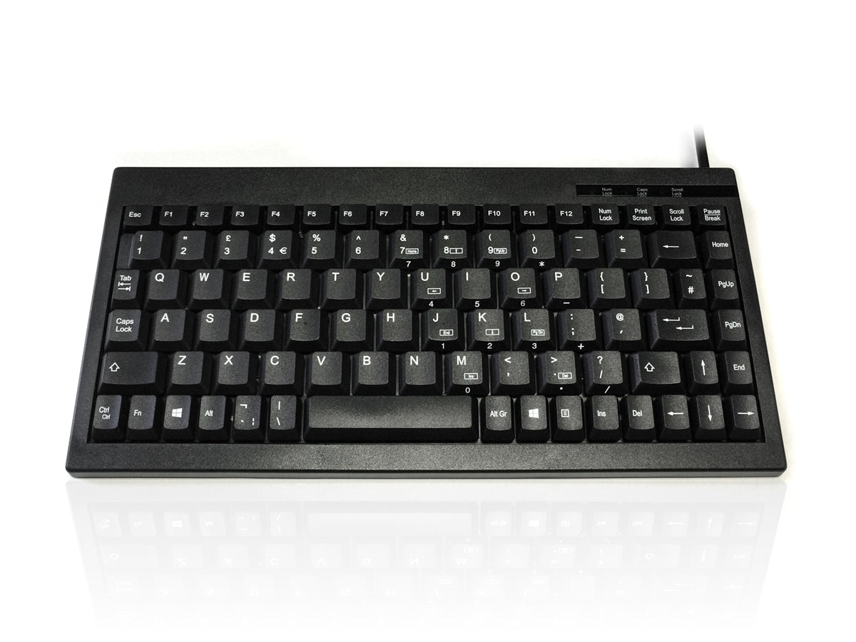 Ceratech KYBAC595-PS2BLK Wired PS2 Compact Keyboard, QWERTY (French), Black