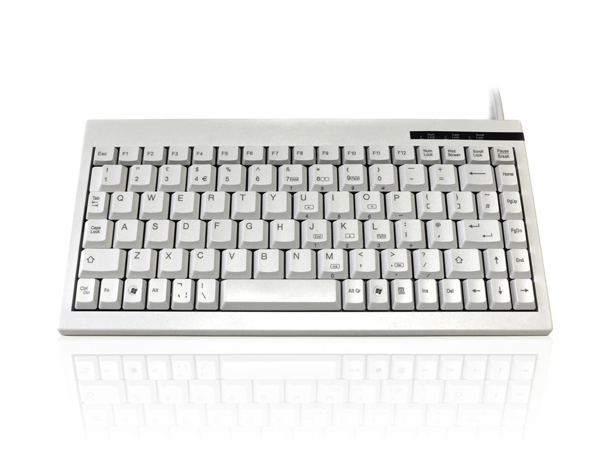 Ceratech KYBAC595-USBWHT Wired USB Compact Keyboard, QWERTY (French), White