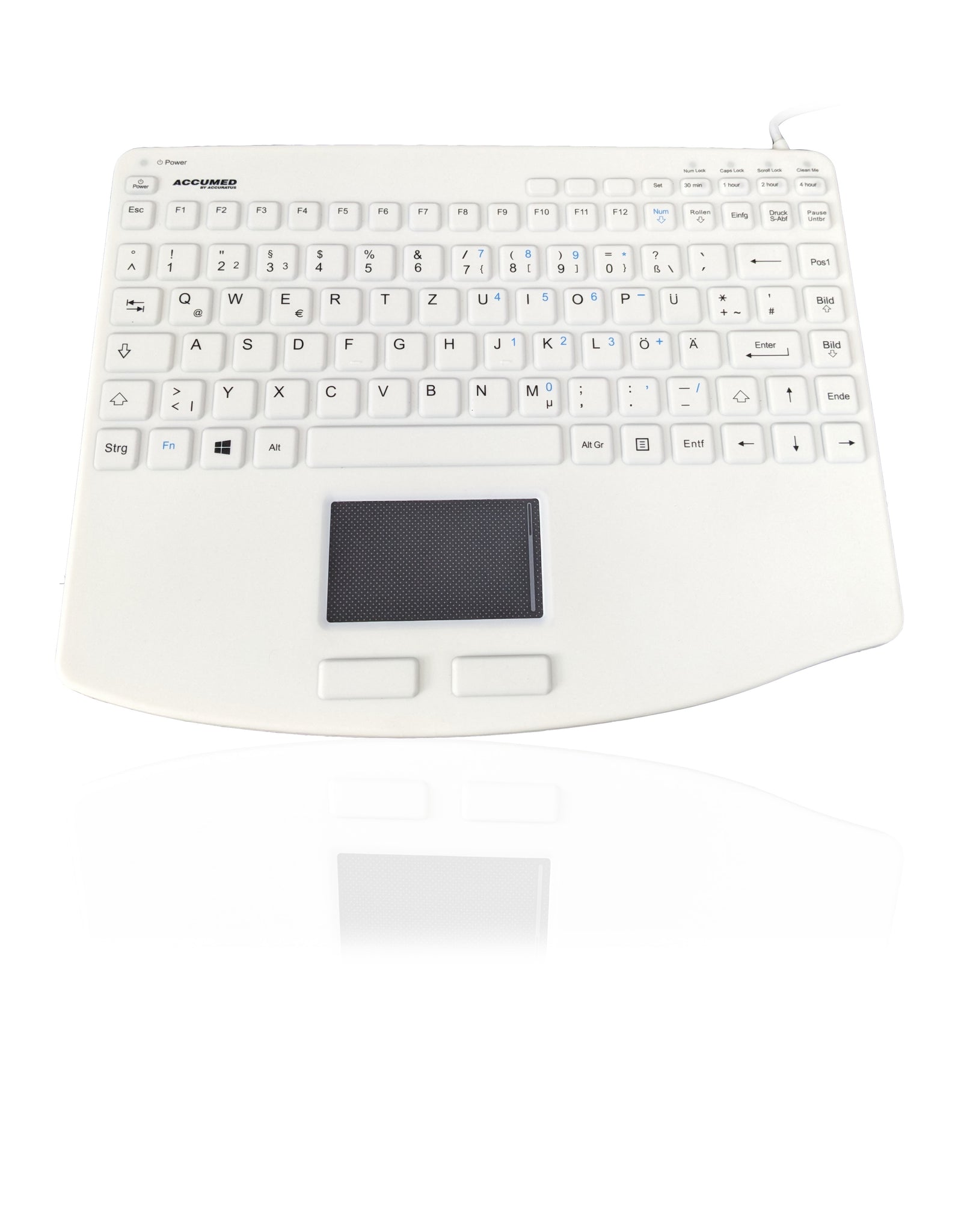 Ceratech KYBNA-540CV2WGR Wired USB Standard Keyboard, QWERTZ (German), White