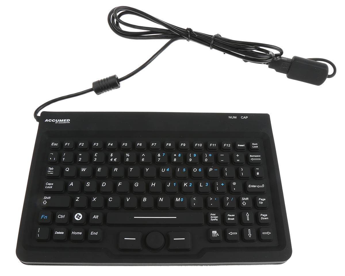 Ceratech Wired USB Standard Keyboard, QWERTY (UK), Black