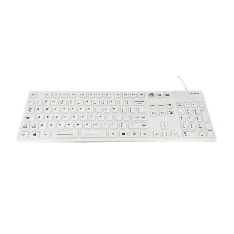 Ceratech KYBNA-SIL105WHUS Wired USB, PS2 Medical Keyboard, QWERTY (US), White
