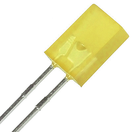 Kingbright 2.5 V Yellow LED Rectangular Through Hole L-113 L-113SYDTK