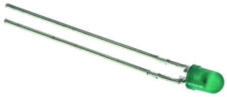 Kingbright 2.5 V Green LED 3 mm (T-1) Through Hole L-1154 L-1154GD