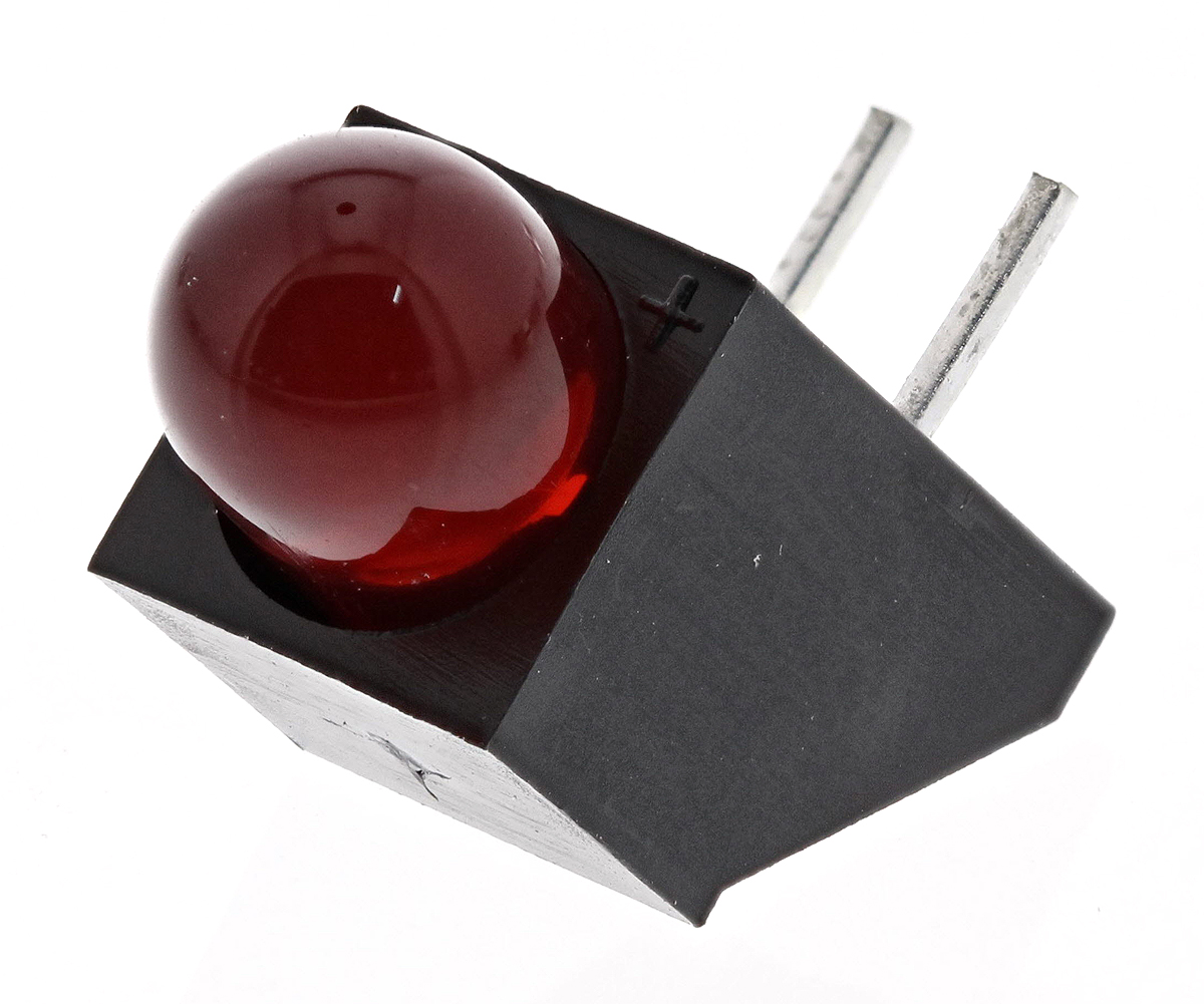 Kingbright L-1503CB/1ID Red Right Angle PCB LED Indicator, 1 LEDs 3 mm (T-1) 2.5 V