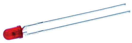 Kingbright 2.5 V Red LED 3 mm (T-1) Through Hole L-34 L-34SURDK