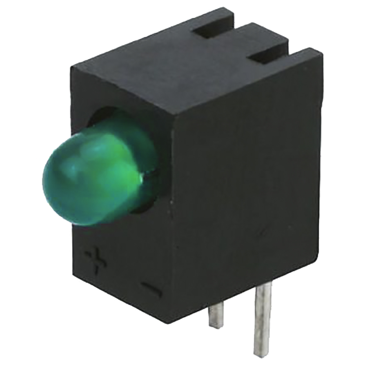 Kingbright L-93A8EWP/1GD/TG-0L Green Right Angle PCB LED Indicator, 1 LEDs 3 mm (T-1) 2.5 V