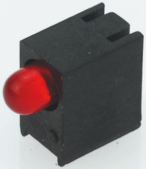 Kingbright L-93A8EWP/1ID/TG-0L Red Right Angle PCB LED Indicator, 1 LEDs 3 mm (T-1) 2.5 V