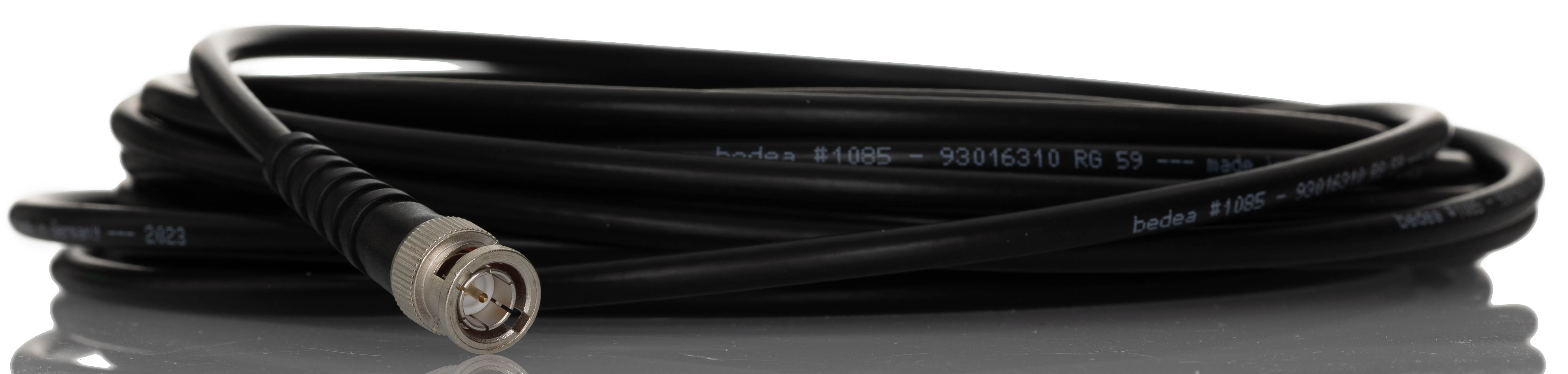 Telegartner BNC Series, 10 m, RG59B/U Coaxial Coaxial Cable 75 Ω, Black, Terminated