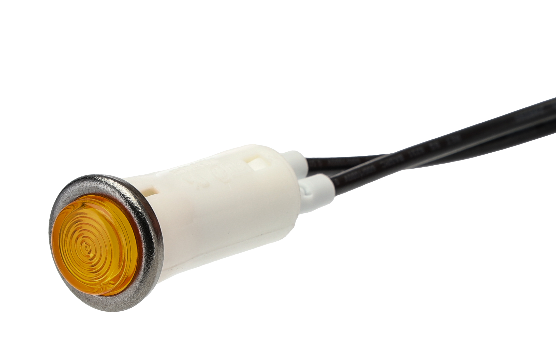 l006700naf Arcolectric (Bulgin) Ltd 0067 Series Orange Panel Mount Indicator, 230V ac, Lead Wire Termination Panel Mount, Prominent