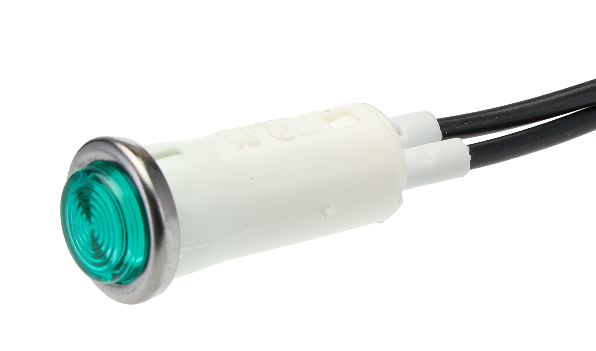 l006700nam Arcolectric (Bulgin) Ltd 0067 Series Green Panel Mount Indicator, 230V ac, Lead Wire Termination