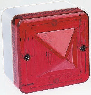 e2s L101X Series Red Flashing Beacon 12V ac/dc, Xenon Bulb Surface, IP66