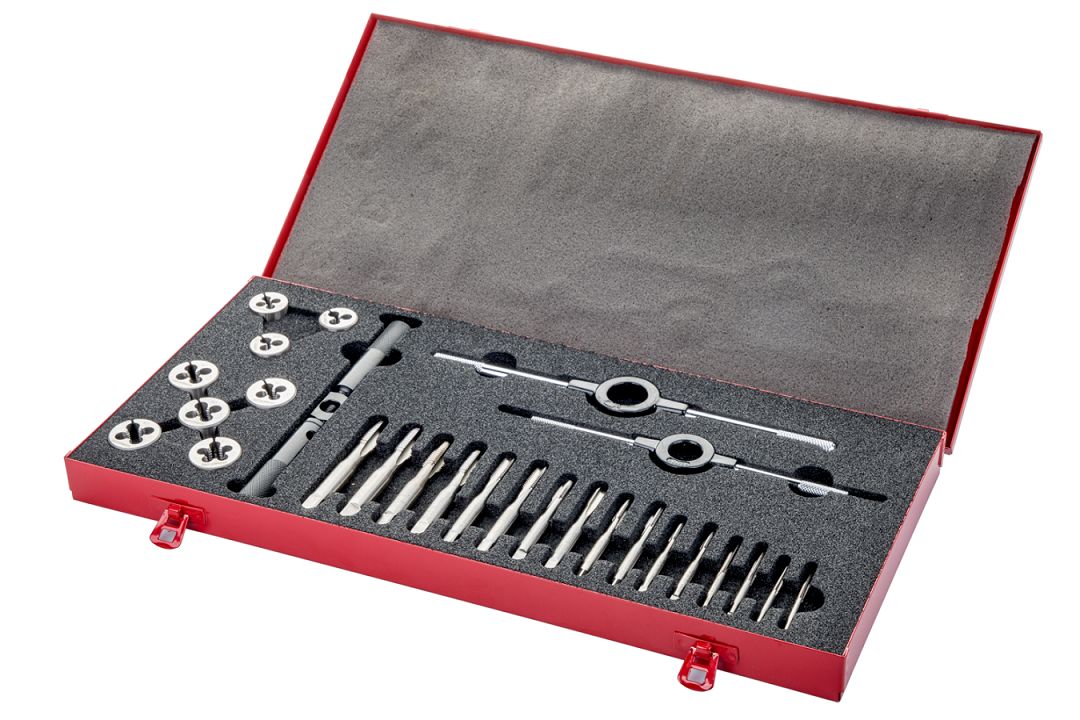 l12010m Dormer 27-Piece HSS Thread Tap & Die Set, M3 - M10 Taps, M3 - M10 Dies