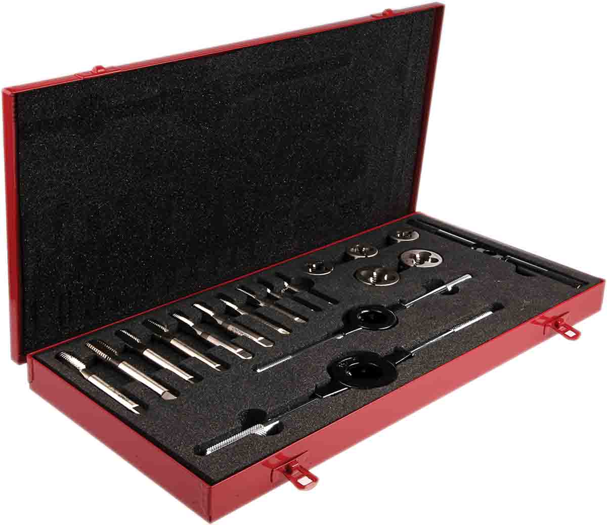 Dormer 18-Piece HSS Thread Tap & Die Set, 1/4 in UNC - 1/2 in UNC Taps, 1/4 in UNC - 1/2 inch Dies