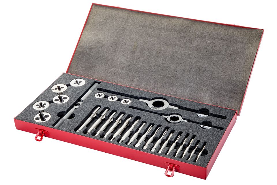 l1204m Dormer 19-Piece HSS Thread Tap & Die Set, M5 - M12 Taps, M5 - M12 Dies