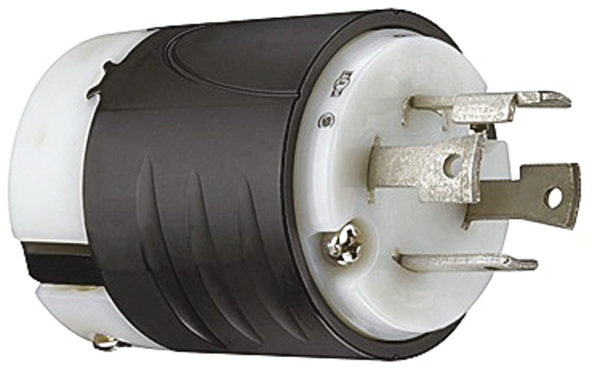 PASS & SEYMOUR USA Mains Plug Black, White, 30A, Cable Nylon, 125V, 250 V, Crimp