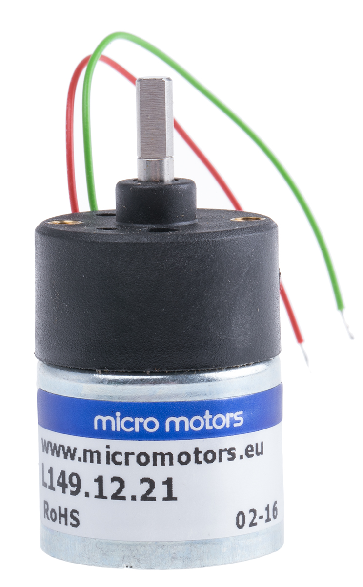 Micromotors Brushed Geared DC Geared Motor, 12V dc, 2.5 Ncm, 80rpm, 4 mm Shaft Diameter