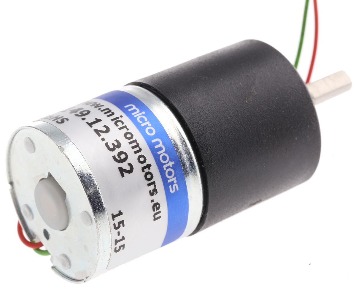 Micromotors Brushed Geared DC Geared Motor, 12V dc, 20 Ncm, 5rpm, 4 mm Shaft Diameter