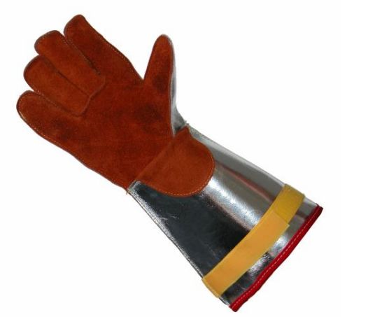 Liscombe Red Leather Work Gloves, Size 9, Aluminised Coating
