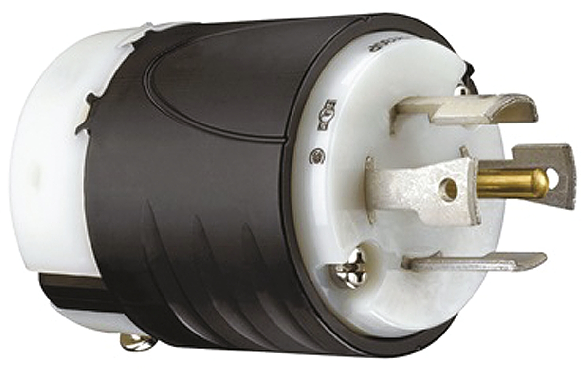 PASS & SEYMOUR USA Mains Plug Black, White, 30A, Cable Nylon, 120V, 280 V, Screw