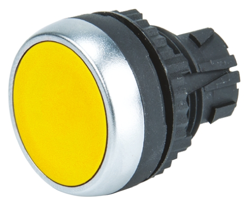 BACO Yellow Spring Return Push Button Head, 22 mm Cutout, IP66