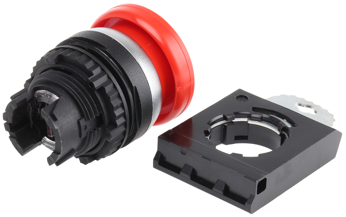 l21ac01 BACO Red Spring Return Push Button Head, 22 mm Cutout, IP66