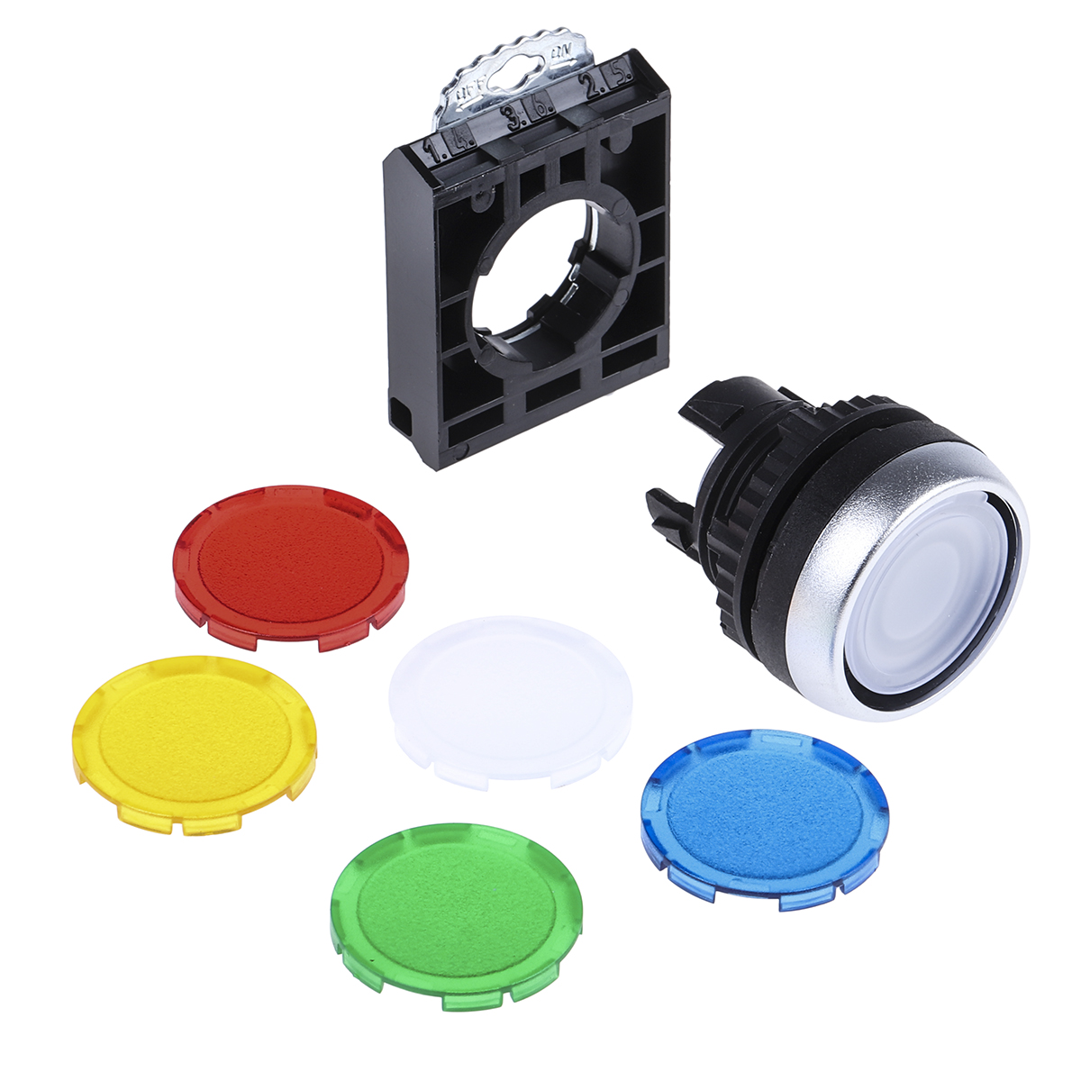 l21ah00 BACO Silver Spring Return Push Button Head, 22 mm Cutout, IP66