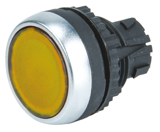 BACO Yellow Spring Return Push Button Head, 22 mm Cutout, IP66