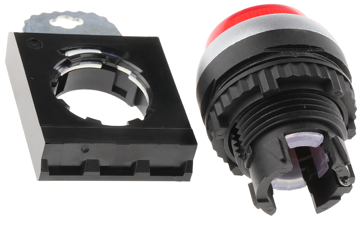 l21ck10 BACO Red Stay Put Push Button Head, 22 mm Cutout, IP66