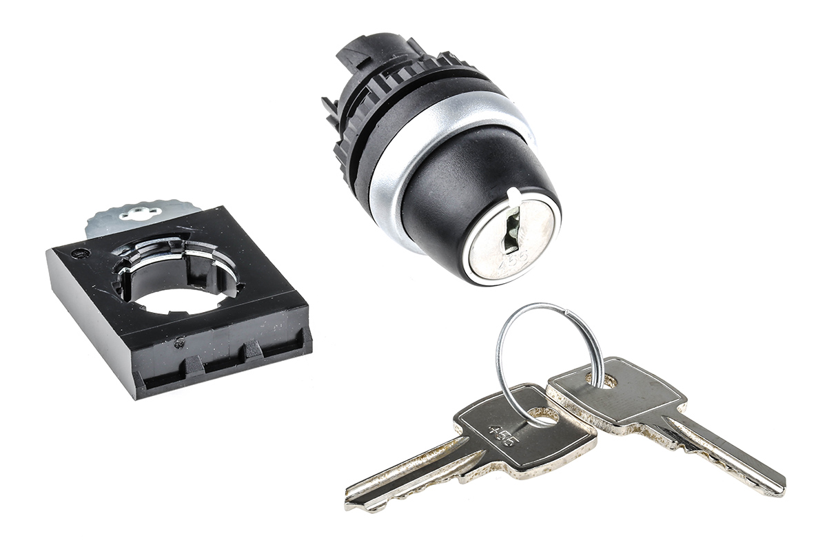 BACO BACO 2-position Key Switch Head, Latching, 22 mm Cutout