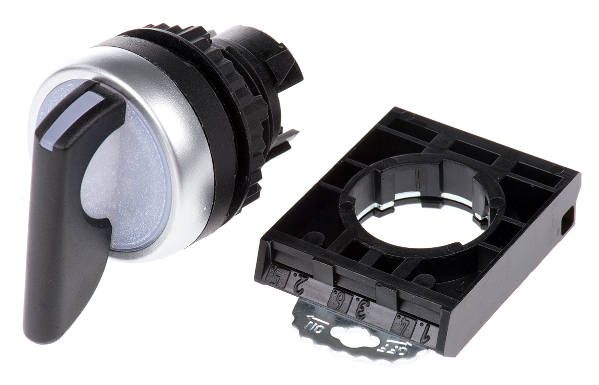l21ml30 BACO BACO Series 3 Position Illuminated Selector Switch Head, 22 mm Cutout, Black Handle, IP20, IP66, IP67
